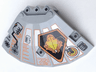 Panel 10 x 10 x 2 1/3 Quarter Saucer Top with UFO Pattern Right