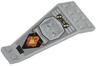 Wing Plate Bi-level 8 x 4 and 2 x 3 1/3 Down with Black, Orange and Silver UFO Logo Pattern