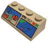 Slope 45 2 x 4 with Fish, Terrain Map, '362', and Buttons Pattern
