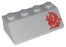 Slope 45 2 x 4 with Red Gryphon Pattern Model Left Side