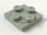 Turntable 2 x 2 Plate with Light Gray Top (3680 / 3679)
