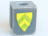 Minifigure Vest with Shield with Yellow and Green Stripes Pattern (Stickers) - Sets 375-2 / 6075-2