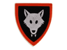 Minifigure, Shield Triangular Short with Wolfpack Pattern (Undetermined Type)