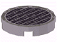 Tile, Round 2 x 2 with Fine Mesh Grille Manhole Cover Pattern
