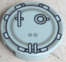 Tile, Round 2 x 2 with Hatch Round Pattern