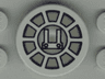 Tile, Round 2 x 2 with SW Radial Machinery Pattern