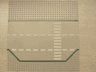 Baseplate, Road 32 x 32 3 Lane with Green Lines, White Dashed Lines, and Crosswalk Pattern
