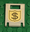 Container, Box 2 x 2 x 2 Door with Slot with Money on Badge Pattern