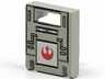 Container, Box 2 x 2 x 2 Door with Slot with Red SW Rebel Alliance Symbol Pattern