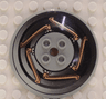 Dish 6 x 6 Inverted (Radar) - Hollow Studs with Copper and Black Machinery Pattern