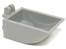 Vehicle, Digger Bucket 2 x 3 Curved Bottom, Hollow, with 2 Fingers Hinge