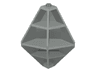 Panel 4 x 4 x 6 Corner Convex Ribbed