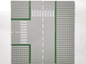 Baseplate, Road 32 x 32 9-Stud T Intersection with Road Pattern