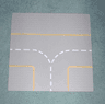 Baseplate, Road 32 x 32 9-Stud T Intersection with Yellow Lines Pattern