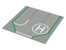 Baseplate, Road 32 x 32 with 3 Driveways, White Lines, Circle H Pattern