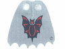 Minifigure Cape Cloth, Scalloped 6 Points with Black Bat and Copyright Symbol (©) Pattern