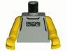 Torso NBA Street Player - Gray Shirt and 3 Squares Pattern / Yellow NBA Arms