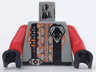 Torso Space UFO Black Stripes and 4 Pips Pattern / Red Arms / Black Hands