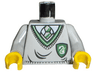 Torso Harry Potter Uniform Slytherin Shield Pattern / Light Gray Arms / Yellow Hands