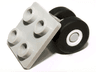 Plate, Modified 2 x 2 Thin with Dual Wheels Holder - Solid Pins with Space Shuttle Wheels