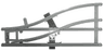 Train, Track 4.5V Switch Point Left with Dark Gray Ties