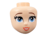 Mini Doll, Head Friends with Reddish Brown Eyebrows, Medium Blue Eyes, Coral Lips, Open Mouth Smile Pattern