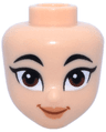 Mini Doll, Head Friends with Black Eyebrows, Reddish Brown Eyes, Nougat Lips, Dark Orange Mouth, Smile Pattern