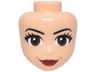 Mini Doll, Head Friends with Black Eyebrows and Eyelashes, Dark Brown Eyes and Mouth, Dark Red Lips, Medium Nougat Dimples, Grin Pattern