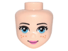 Mini Doll, Head Friends with Medium Azure Eyes, Dark Orange Freckles, Dark Pink Lips and Closed Mouth Pattern