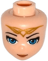 Mini Doll, Head Friends with Blue Eyes and Gold Elves Tribal Pattern (Skyra)
