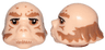 Minifigure, Head, Modified SW Ugnaught with Medium Nougat Sideburns and Hair Pattern