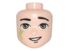 Mini Doll, Head Friends Male Large with Lime Eyes, Smile with Teeth, and Lime Elves Tribal Pattern (Farran)