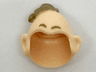 Minifigure, Hair Combo, Bald Conehead with Large Ears, Dark Tan Eyebrows and Hair Tuft Pattern