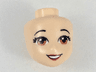 Mini Doll, Head Friends with Black Thin Curved Eyebrows, Medium Nougat Eyes, Red Lips and Open Mouth Pattern (Snow White)