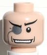 Minifigure, Head Glasses with Monocle, White Pupil, Wide Grin Pattern (The Penguin)