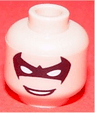 Minifigure, Head Male Black Eye Mask with Eye Holes and Smile Pattern (Nightwing)