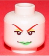 Minifigure, Head Female with Green Lips and Red Eyebrows Pattern (Poison Ivy)