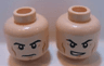 Minifigure, Head Dual Sided Black Eyebrows, Cheek Lines, Frown / Determined Pattern (Superman)