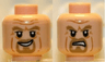 Minifigure, Head Dual Sided LotR Goatee Smirk / Determined Pattern (King Theoden)