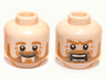 Minifigure, Head Dual Sided LotR Beard with Braids and Crow's Feet, Smile / Battle Rage Pattern (Fili)