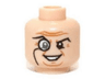 Minifigure, Head Glasses with Monocle, Raised Right Eyebrow, Wrinkles, Smile Pattern (Penguin)