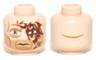 Minifigure, Head SW Blue Eyes, Tribal Tattoo, Stubble and Scars Pattern (Obi-Wan - Rako Hardeen)
