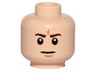 Minifigure, Head Dark Brown Eyebrows, Medium Nougat Chin Dimple, Furrowed Brow, Neutral Pattern