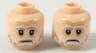 Minifigure, Head Dual Sided Gray Eyebrows, Beard, Moustache, White Pupils, Slight Smile / Sad Pattern (SW Lor San Tekka)