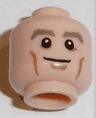 Minifigure, Head Dark Tan Eyebrows, White Pupils, Cheek Lines, Smile Pattern (Manuel Neuer)