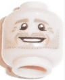 Minifigure, Head Dark Tan Eyebrows, White Pupils, Dark Tan Stubble, Open Smile Pattern (Benedikt Höwedes)