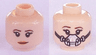 Minifigure, Head Dual Sided Female Brown Eyebrows, Red Lips, Smile / Breathing Mask Pattern (SW Princess Leia)