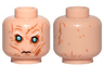 Minifigure, Head Sunken Blue Eyes, White Eyebrows, Wrinkles and Scars Pattern (SW Supreme Leader Snoke)