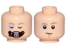 Minifigure, Head Dual Sided Bacta Tank Mask, Sunken Eye, Closed / Open Eyes Pattern (SW Luke)