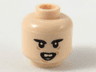 Minifigure, Head Thick Black Eyebrows, Open Mouth with Buck Teeth Pattern